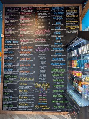 Menu as of November 2025