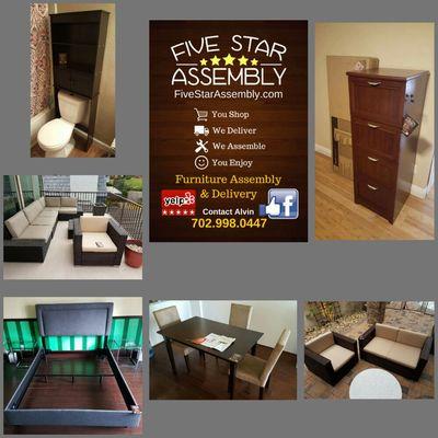 Furniture Assembly: Outdoor Patio, File Cabinet, Bed,  Dining Table