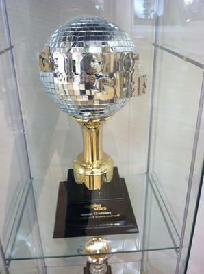 The trophy of Karina Smirnoff and J.R. Martinez from Dancing With The Stars Season 13
