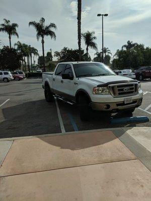 Please have your handicap customers park correctly in the handicap space and everyone is happy!