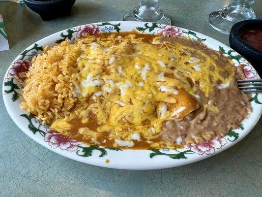 Cheese and Onion Enchiladas