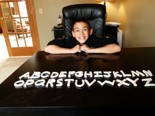 Way to go, Joseph, with mastering the Alphabet!