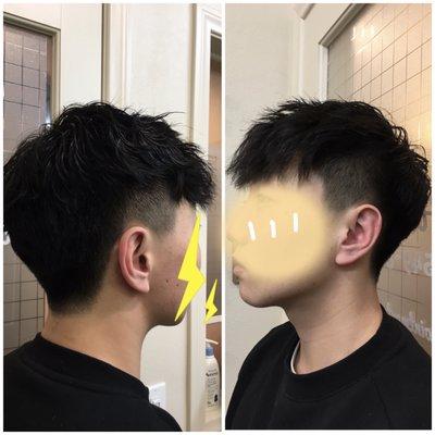 Men's spiral perm