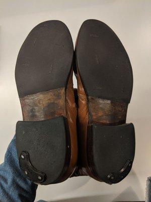 $26 for new sole padding at front and sole padding pieces at heel