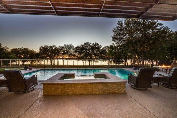 Oak Point home with an incredible view