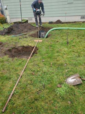 Brad doing an amazing job getting things cleaned out!