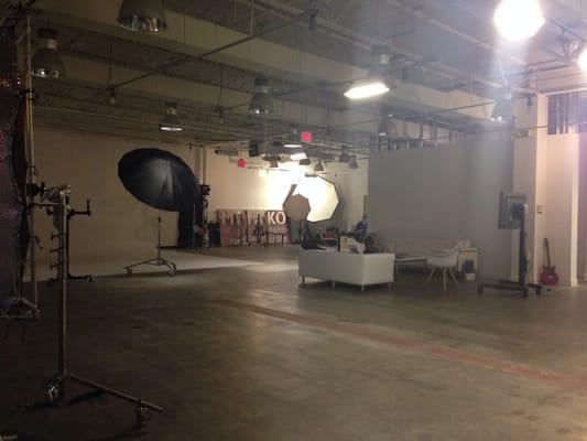 Photo of the studio post photoshoot and packing up.