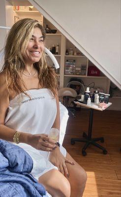 Ready for my facial!!