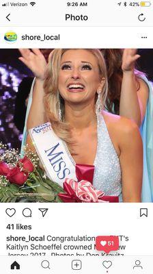 Home of Miss New Jersey 2017 2nd Runner up to Miss America.