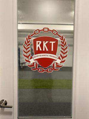 Gym is in the basement of the building. This is the front door of gym.