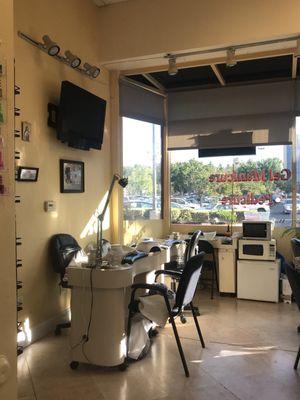 Nail station (full body wax room is in the back)