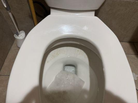 Caked on feces are a health hazard. Specially at a health n wellness establishment