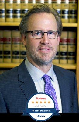 Owner W. Todd Stevenson. As an experienced probate and civil litigation attorney, handling trusts and estates litigation, etc.