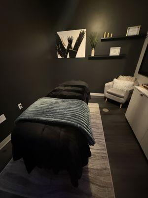 Wide view of massage room
