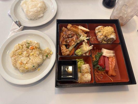 Bento Box - Shashimi - Fried Rice