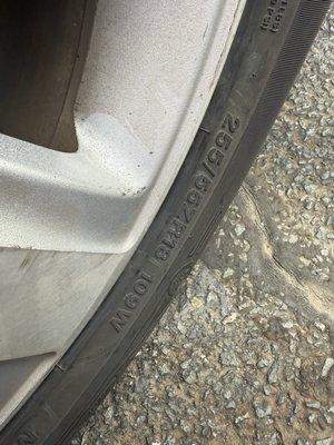 They installed a 225 instead of a 255 tire