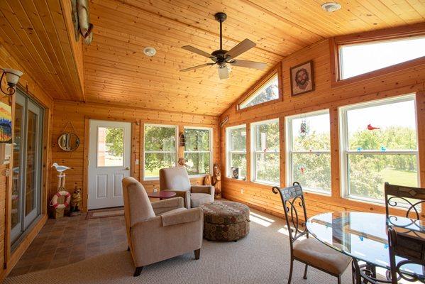 Three-season porch with an amazing view!