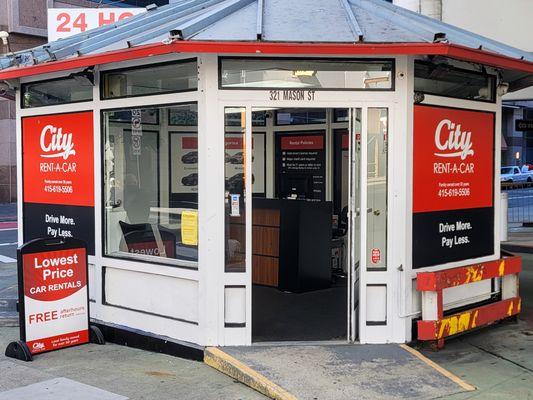 City Rent-A-Car - Union Square car rental at 321 Mason St, San Francisco. Fast, friendly service and affordable daily rates.