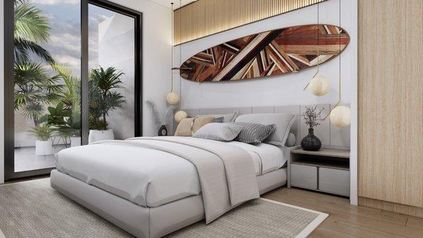 Ventana surfboard for interior design