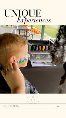 A really cool multi color airbrush tattoo