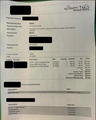 Puppy 3 Vaccine Visit