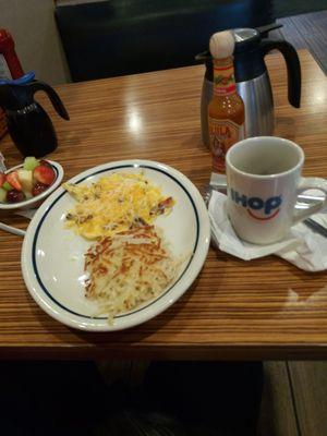 house scrambie, refreshingly neat, considering