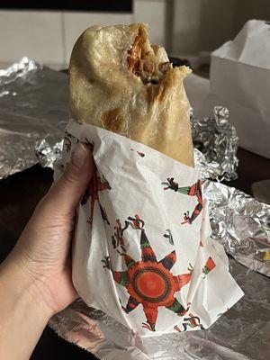 Al pastor and carne asada burrito