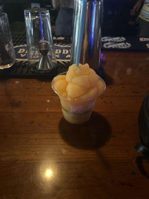 Yummy slushy on a hot day!