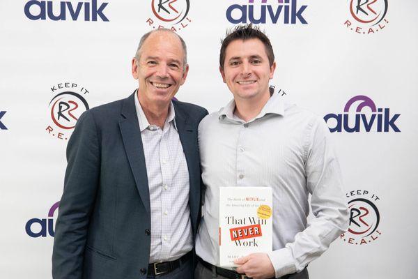 911 IT CEO/ Founder Adam Spencer with Marc Randolph the creator of NetFix.jpg