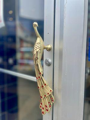 Peacock door handle