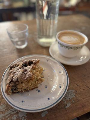 Coconut scone and cappuccino