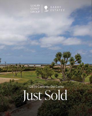 Just sold! 12875 Caminito Del Canto, Del Mar. Sold for list price of $1,750,000 in the beautiful beach community of Seapoint