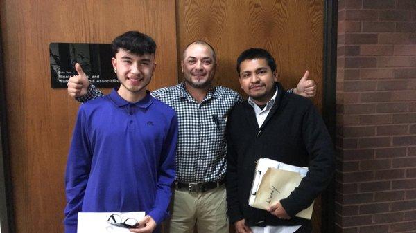 Small company with big dreams! Lalo and Pedro, Ivan @ IMAWA headquarters.