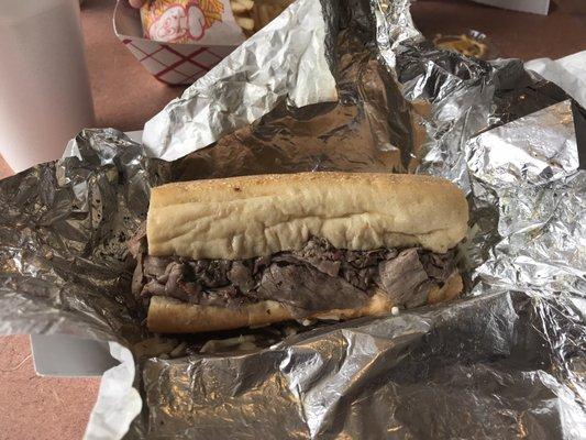 Mr Beef Lite add mozzarella...still has plenty of meat on it.