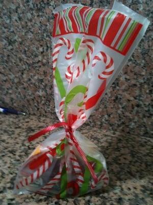 Candy bag for the folks who dropped off toys