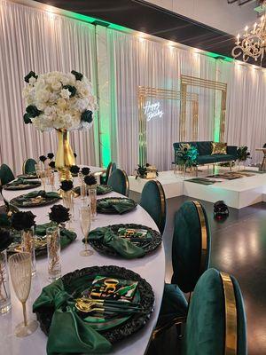 50th birthday celebration setup