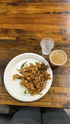 Onion pakoda  Irani chai