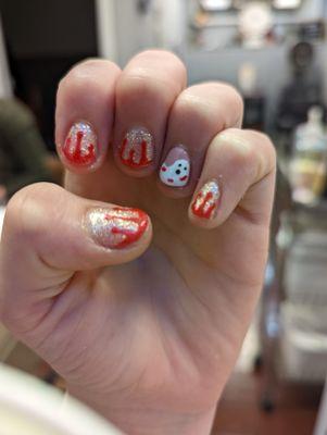 These are the nails she did on my daughter I love them and so does she