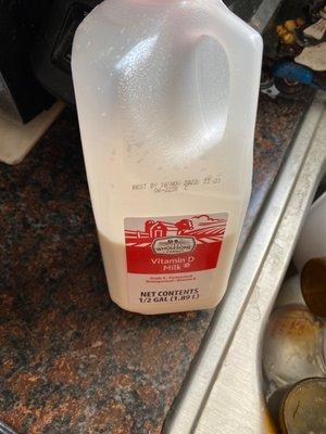 Expired milk