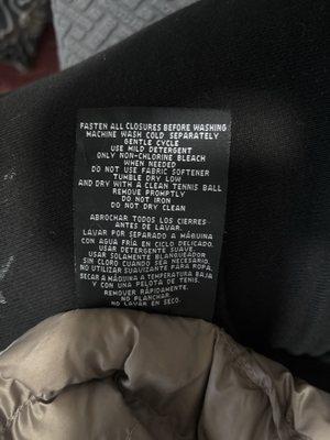 Washing instruction label