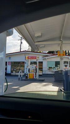 Shell with service station