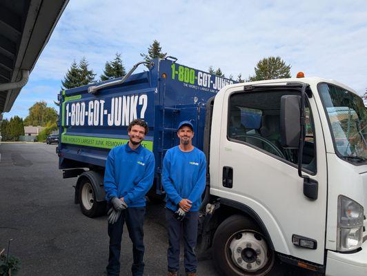 Our heroes today!  These polite, gracious and strong young men  moved a very large and heavy refrigerator for us today!
