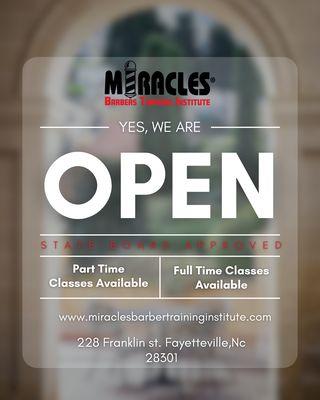 Barber college located in the historic district of downtown Fayetteville NC