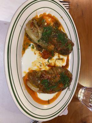 Lamb stuffed cabbage