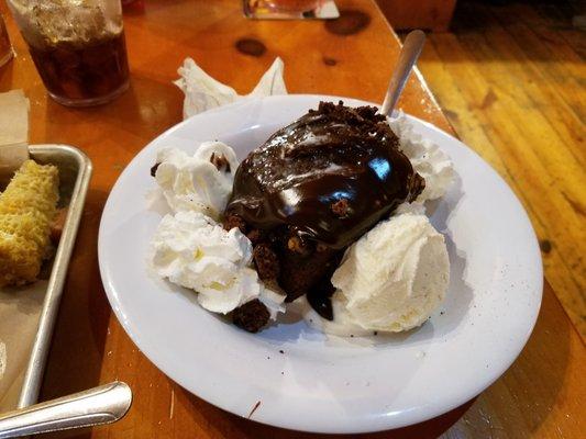 Homemade Hot fudge brownie