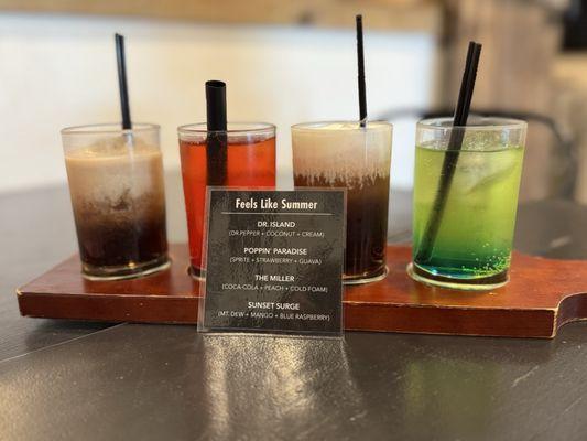 feels Like Summer soda flight