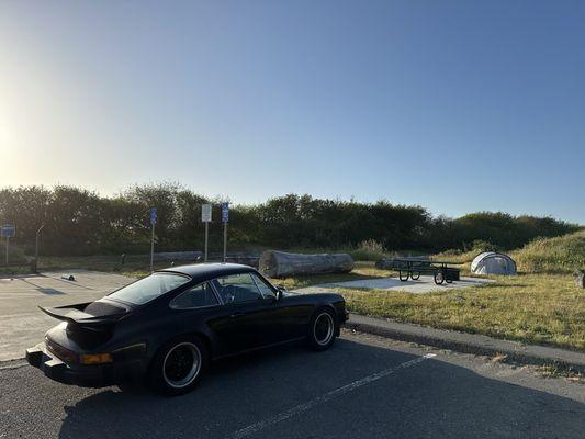 Porsche on the road to Craig's shop