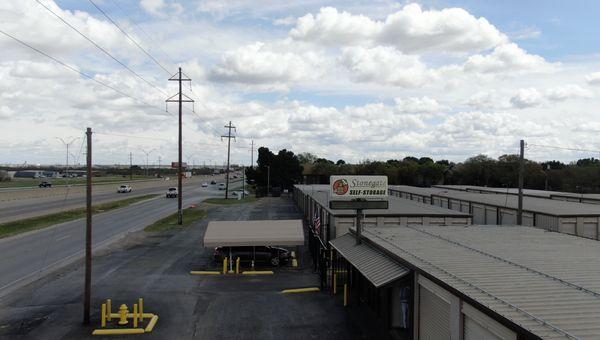 Stonegate Self Storage - facing south on South Clack St.