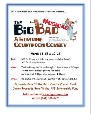 Come on out to see a fun musical melodrama and a hilarious vaudeville style revue to benefit the Kern County Cancer Fund!