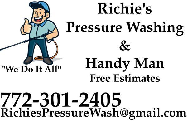 At Richie's Pressure Washing & Handyman we take pride in giving our customers satisfaction guaranteed in everything we do